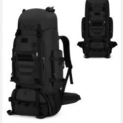 Sac à Dos Tactique et Militaire de 90L Grande Capacité pour Chasse, Randonnée & Alpinisme Noir