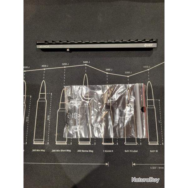 Rail picatinny mdt 30 moa tikka t3 t3x avec tenon de recul