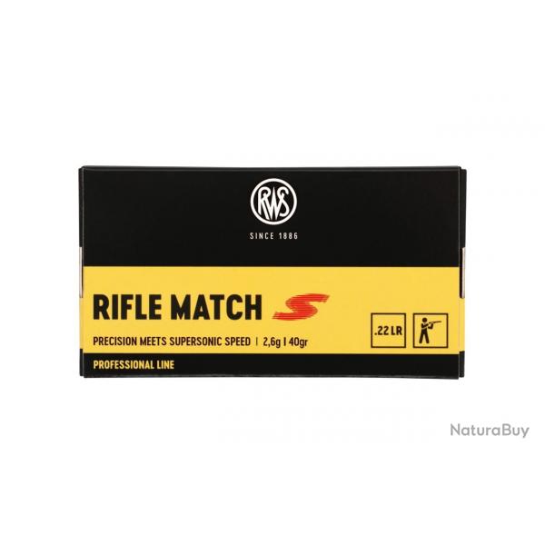 CARTOUCHES RWS .22LR RIFLE MATCH S x50