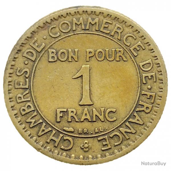 Monnaie France - 1923 - 1 franc Chambres de commerce (Grade : TB) - Ref N0031