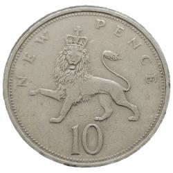 Monnaie Royaume-Uni - 1969 - 10 new pence Elizabeth II (Grade : TB) - Ref N0038