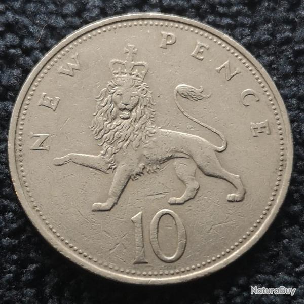 Monnaie Royaume-Uni - 1969 - 10 new pence Elizabeth II (Grade : TB) - Ref N1922