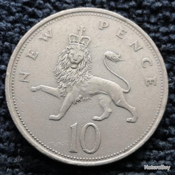 Monnaie Royaume-Uni - 1969 - 10 new pence Elizabeth II (Grade : TTB) - Ref N1508