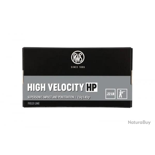 Balles 22LR Rws High Velocity Hp