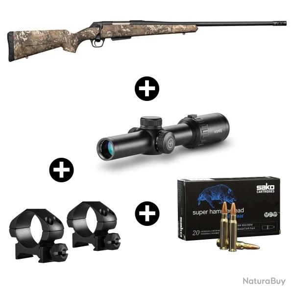 Pack battue Winchester XPR Strata 30-06 + Lunette Hawke 1-8x24 Circle Dot (8x)