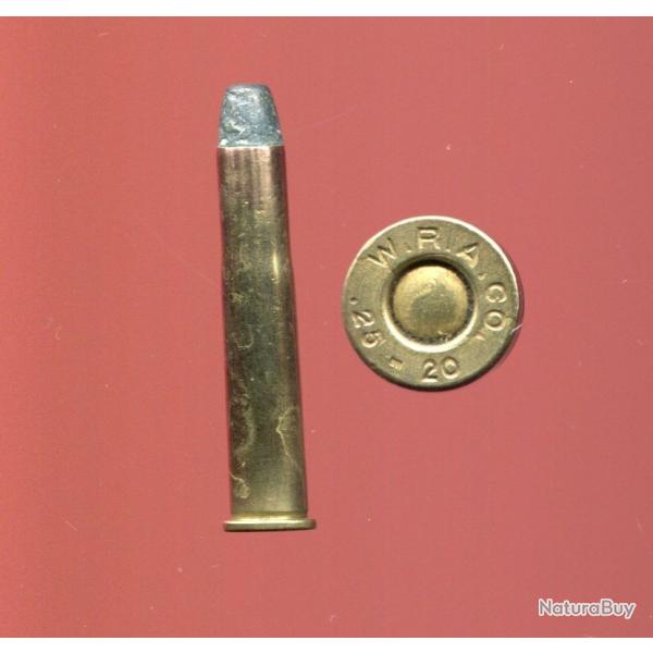 .25-20 Single Shot 1890 - RARE - marquage : WRACo 25-20  - tui bouteill de 41.6 mm - poudre noire