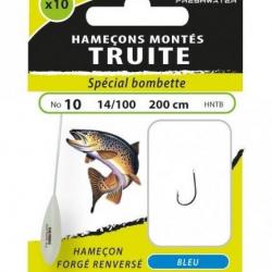 HAMECONS MONTES TRUITE SPECIALE BOMBETTE PAR 10 Taille 8 0.16mm