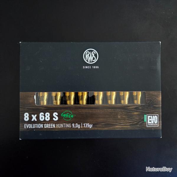 Vente RWS EVO GREEN 8x68S 9.0g | 139gr