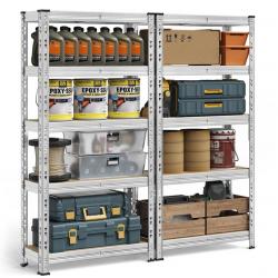 Étagère de rangement charge lourde étagère de garage 50 x 100 x 200 cm capacité de charge jusqu'à 8