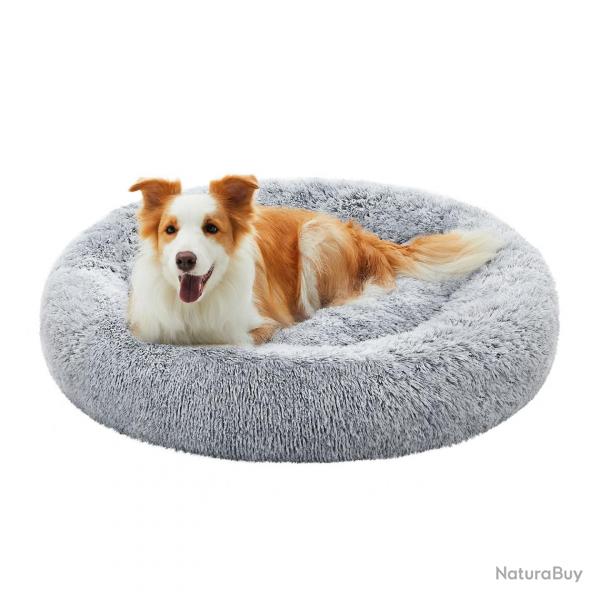 Panier pour chien lit ronde en forme de beignet canapé coussin central amovible et lavable tissu pe