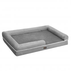 Panier pour chien orthopédique canapé lit pour animaux rembourrage moelleux bords rehaussé housse a