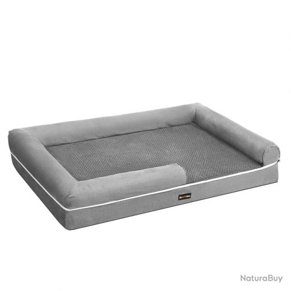 Panier pour chien orthopédique canapé lit pour animaux rembourrage moelleux bords rehaussé housse a