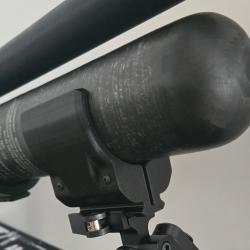 Pince pour bouteille pcp diamètre 60mm avec rail picatinny 21mm pour fixation bipied