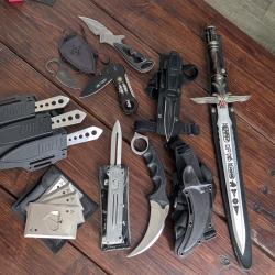 Lot couteaux  de chasse - peche - ou airsoft en lot ou a l'unité