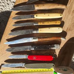 Lot de 9 couteaux pliants