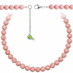 Collier en thulite - Perles rondes 10 mm - 38 cm
