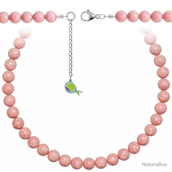 Collier en thulite - Perles rondes 10 mm - 43 cm