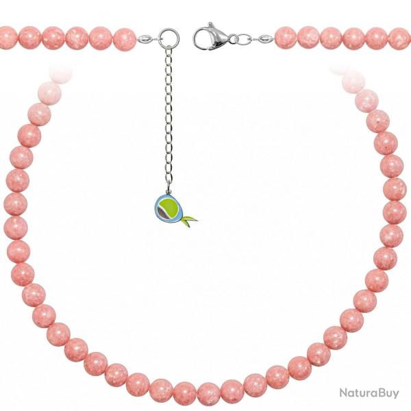 Collier en thulite - Perles rondes 8 mm - 43 cm