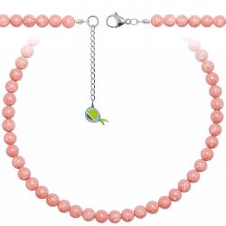 Collier en thulite - Perles rondes 8 mm - 70 cm