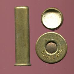 9 mm Canne-Fusil à grenaille - beau marquage identifiant l'usage : G* CANNE 9 - étui 39 mm