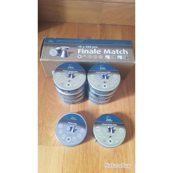 Plombs H&N Sport Finale Match Carabine Heavy - 4.50 - lot de 9 boites + 1 boite de match rifle