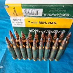 19 cartouches 7 mm REM. MAG.