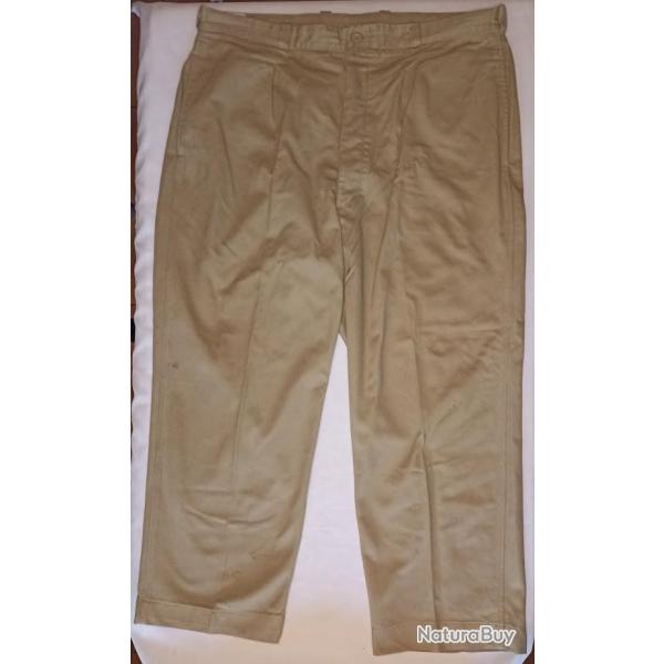 Pantalon beige type Chino Arme Franaise guerre Algrie
