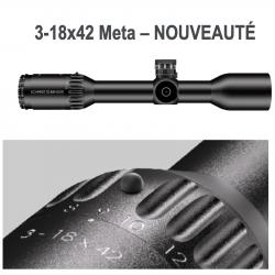 Lunette de chasse SCHMIDT & BENDER - 3-18 X 42 Meta Rail ZEISS - LP7 SFP - BDC II-B LT / BDC II LT