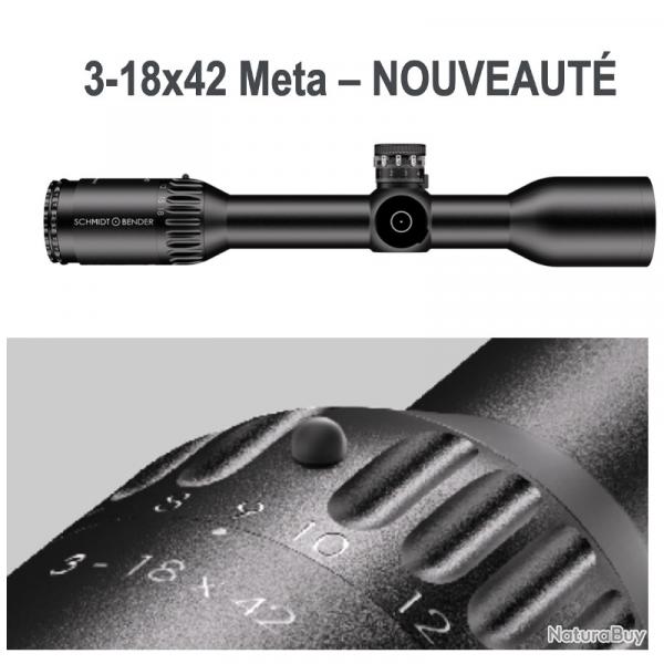 Lunette de chasse SCHMIDT & BENDER - 3-18 X 42 Meta Rail ZEISS - LP7 SFP - BDC II-B LT / BDC II LT