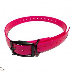 COLLIER BIOTHANE 19MM ROUGE