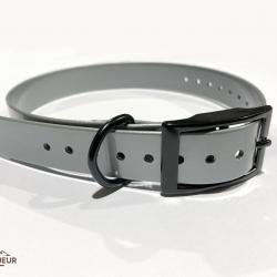 COLLIER BIOTHANE 25MM GRIS