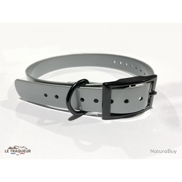 COLLIER BIOTHANE 25MM GRIS