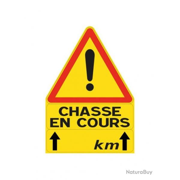 TRIANGLE SIGNALISATION CHASSE AS20 SANS COULEUR-SANS BRODERIE