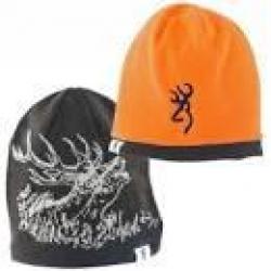 BONNET REVERSIBLE BROWNING DEERSCENE MARRON/ORANGE MARRON