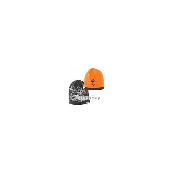 BONNET REVERSIBLE BROWNING DEERSCENE MARRON/ORANGE MARRON