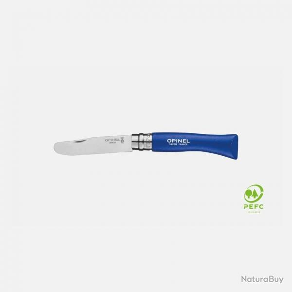 MON PREMIER COUTEAU OPINEL N7 BOUT ROND BLEU