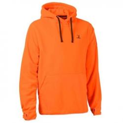 SWEATSHIRT PERCUSSION POLAIRE A CAPUCHE ORANGE