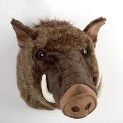 Trophée Tête de Sanglier en Peluche 45 cm