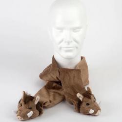 Echarpe sanglier en peluche