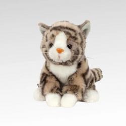 Peluche Chat tigré gris 20 cm