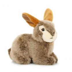 Peluche Lapin brun couché 20 cm