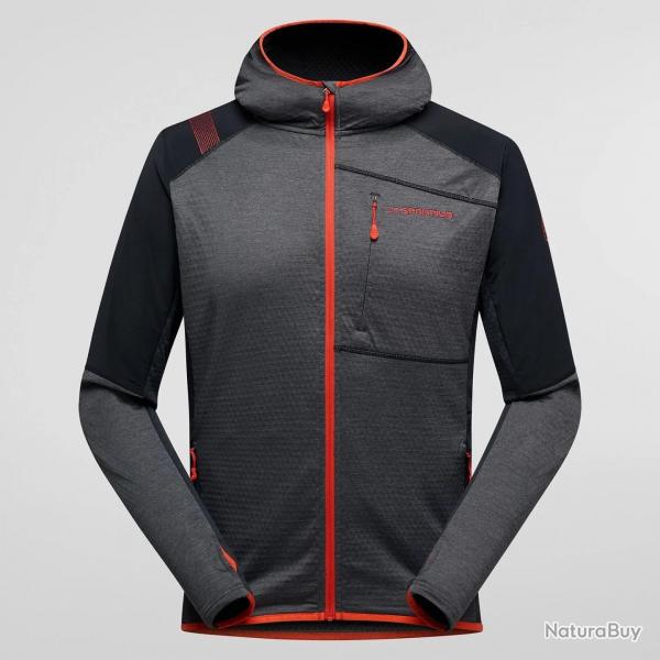 LA SPORTIVA Existence Hoody Man Carbon Cherry Tomato