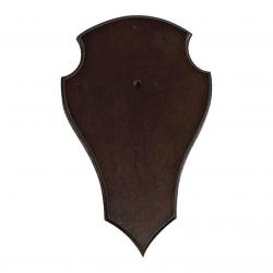 Ecussons p/chevreuil bois sombre 20x12cm