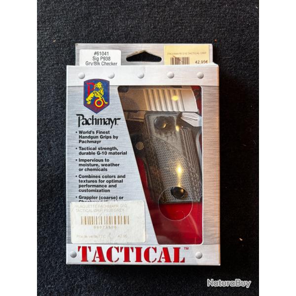 DESTOCKAGE !! POIGNEE PACHMAYR G10 TACTICAL GRIP SIG SAUER P938 GREY GRAPPLER