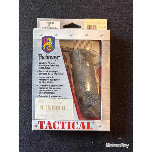DESTOCKAGE !! POIGNEE PACHMAYR G10 TACTICAL GRIP 1911 GREY CHECKER