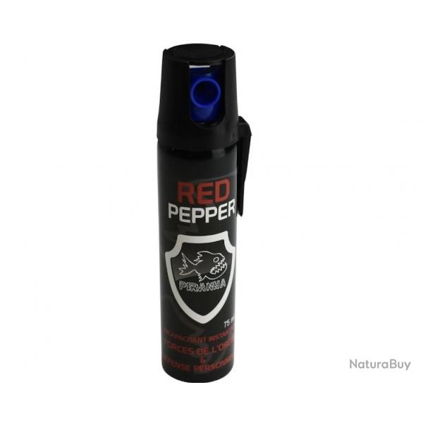 Aérosol de Défense - Poivre RED PEPPER 75ml - PIRANHA