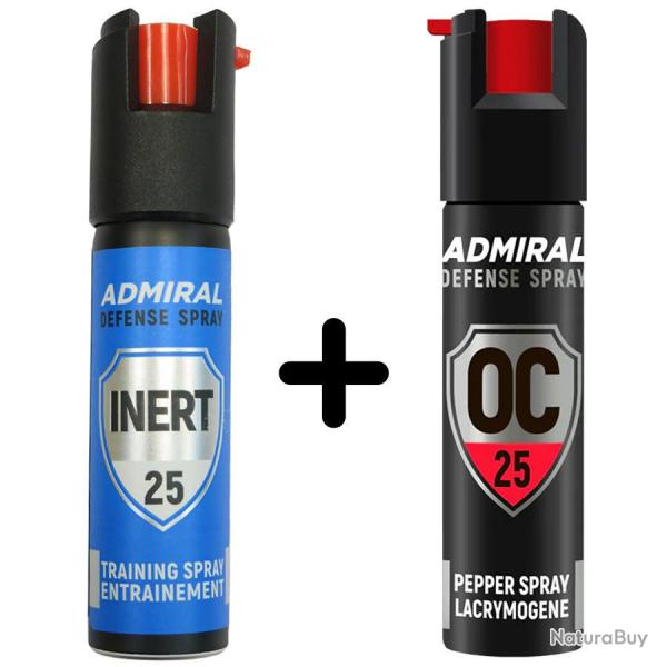 Pack Spray de Défense OC25 + Entrainement INERT25 - Admiral Defense