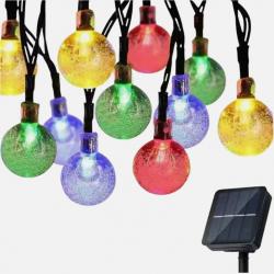 Guirlande Solaire Extérieur Cristal 8 Modes Étanche IP65 Fête Jardin Multi color 5 m - 20 led