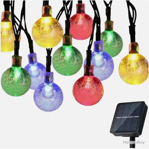 Guirlande Solaire Extrieur Cristal 8 Modes tanche IP65 Fte Jardin Multi color 22 m - 200 led