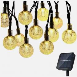 Guirlande Solaire Extérieur Cristal 8 Modes Étanche IP65 Fête Jardin Blanc Chaud 22 m - 200 led